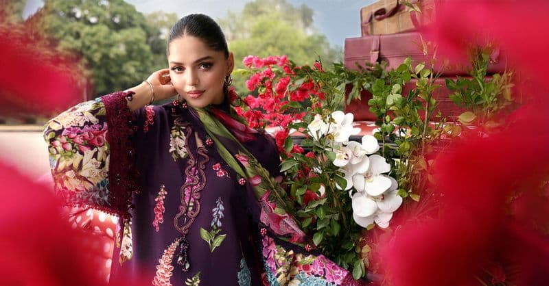 3 Piece Unstitched Embroidered Lawn Suit thumbnail