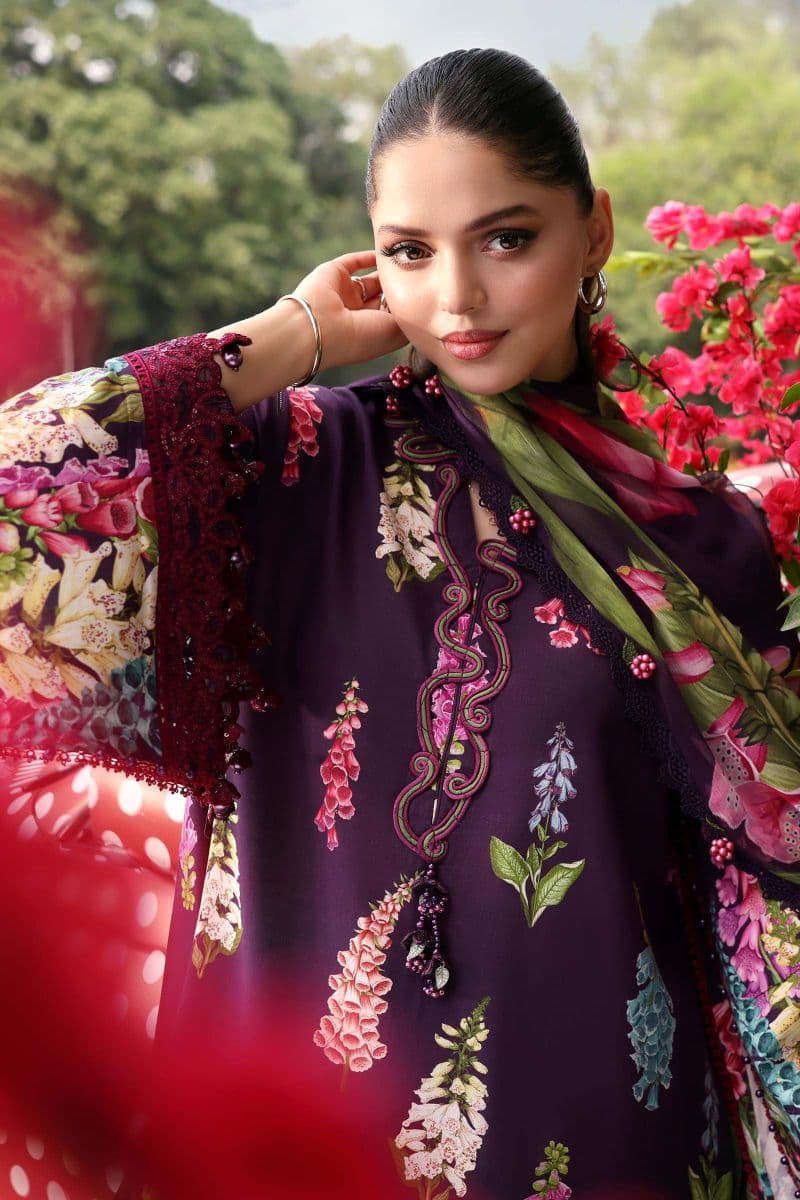 3 Piece Unstitched Embroidered Lawn Suit thumbnail