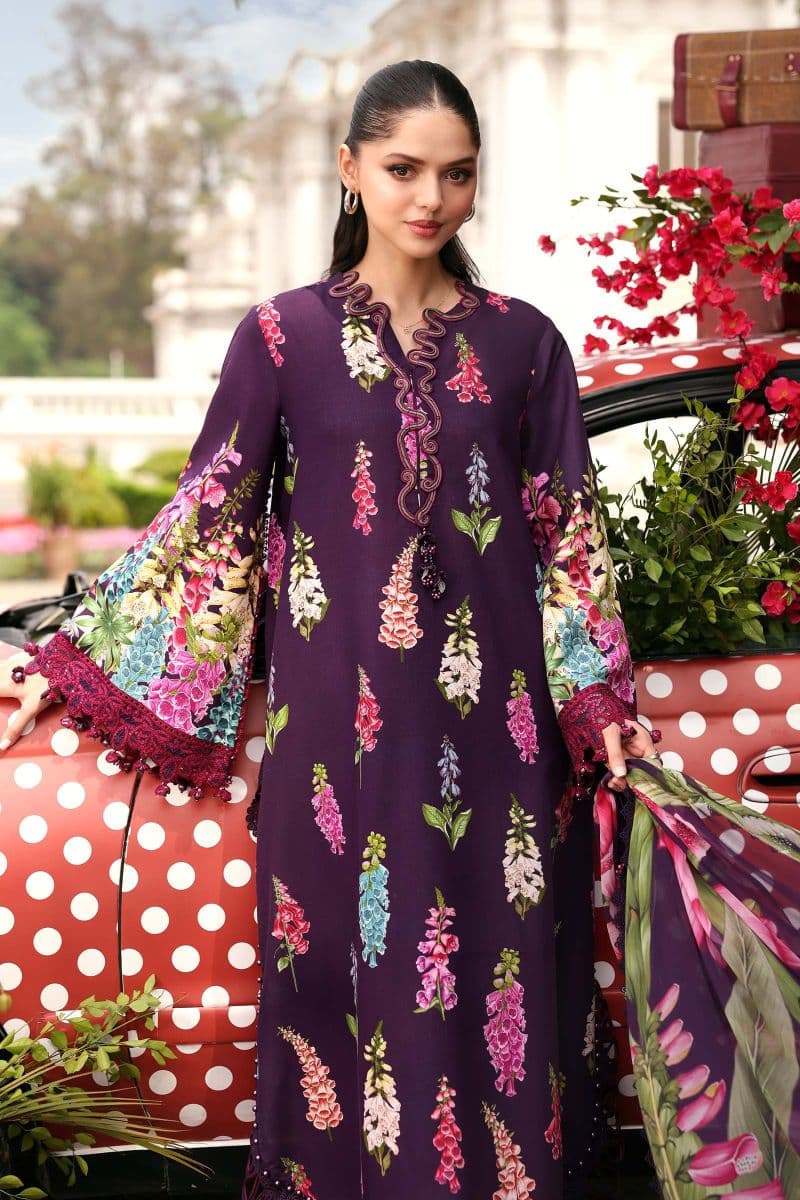 3 Piece Unstitched Embroidered Lawn Suit thumbnail