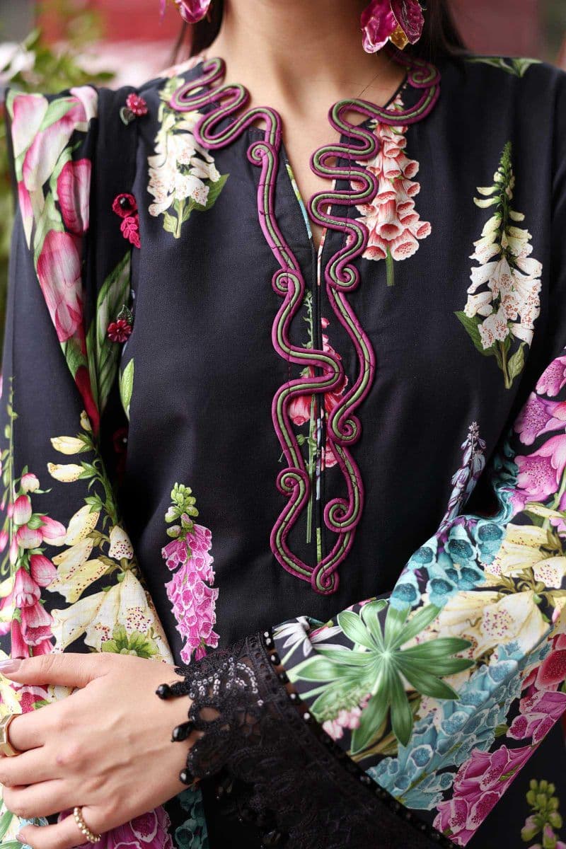 3 Piece Unstitched Embroidered Lawn Suit thumbnail