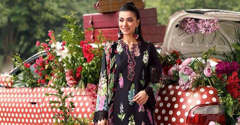3 Piece Unstitched Embroidered Lawn Suit thumbnail