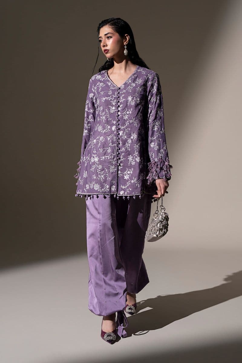 Embroidered Velvet Fabric (1Pc) thumbnail