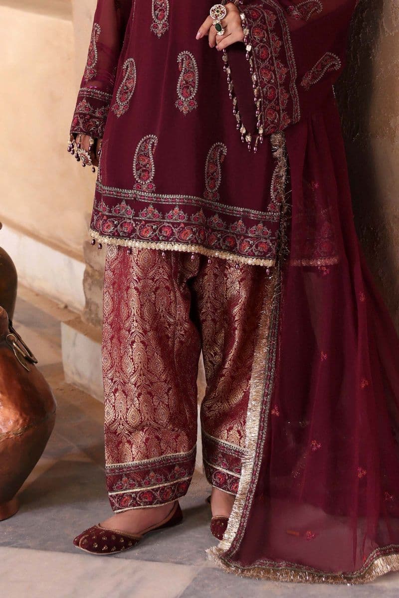 Embroidered Chiffon Fabric (2Pcs)