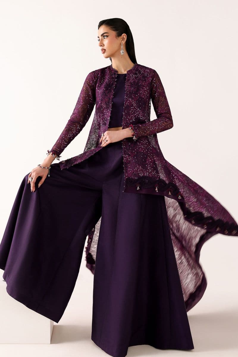 Embroidered Organza Fabric (2Pcs)