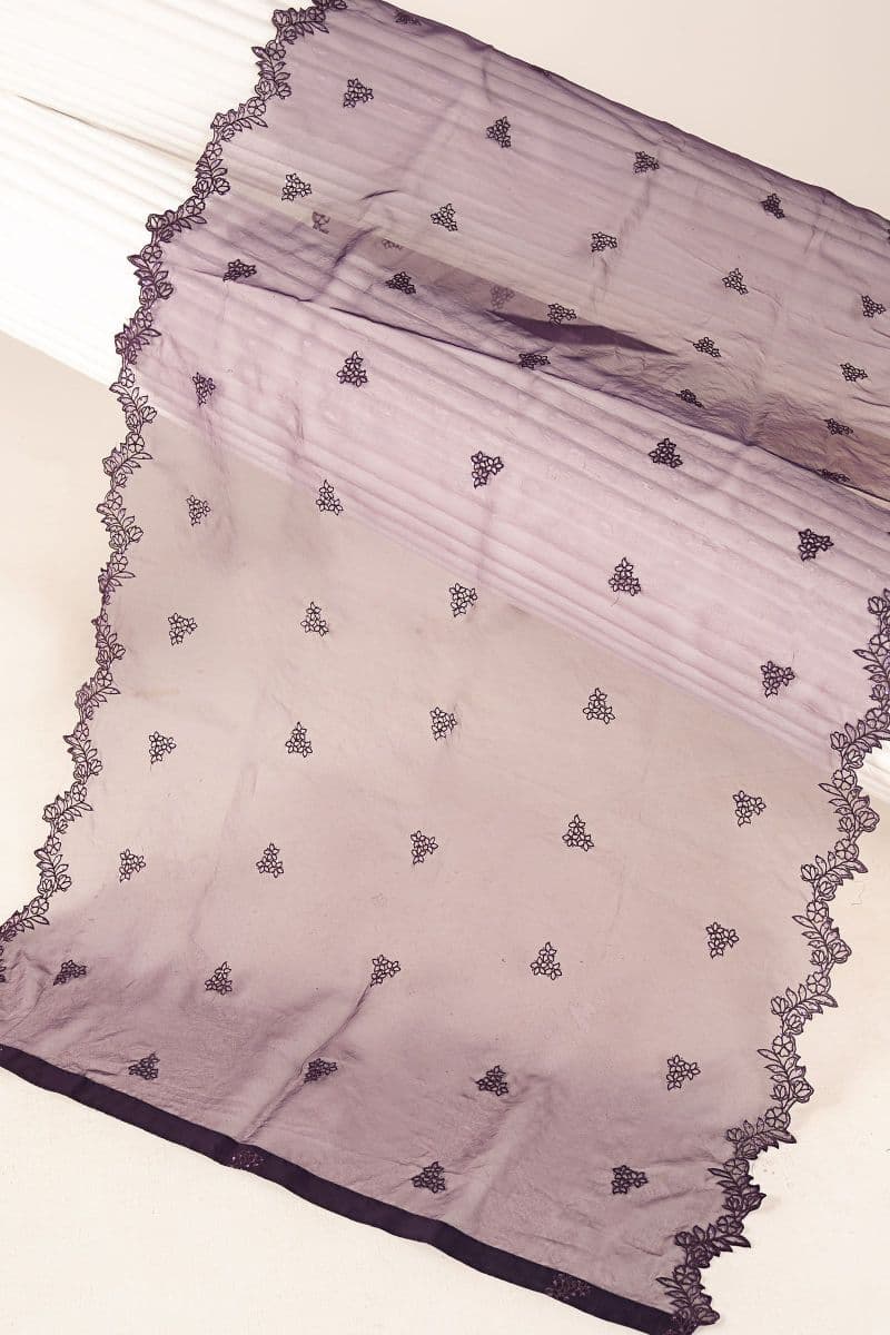Embroidered Organza Fabric (2Pcs)