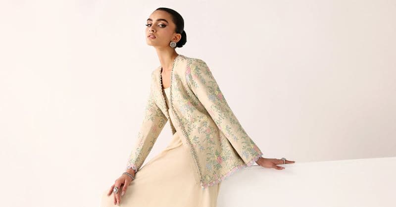 Embroidered Chiffon Fabric (2Pcs) thumbnail