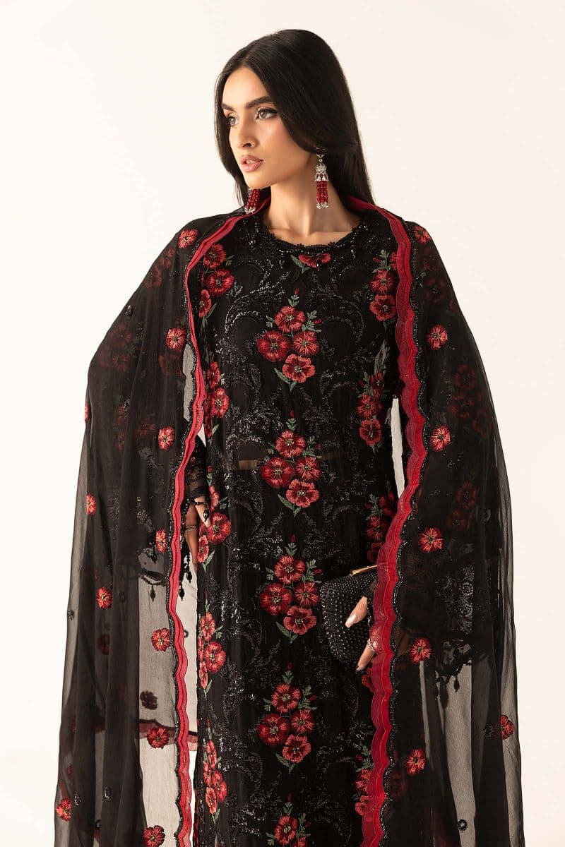 Embroidered Chiffon Fabric (3Pcs) thumbnail