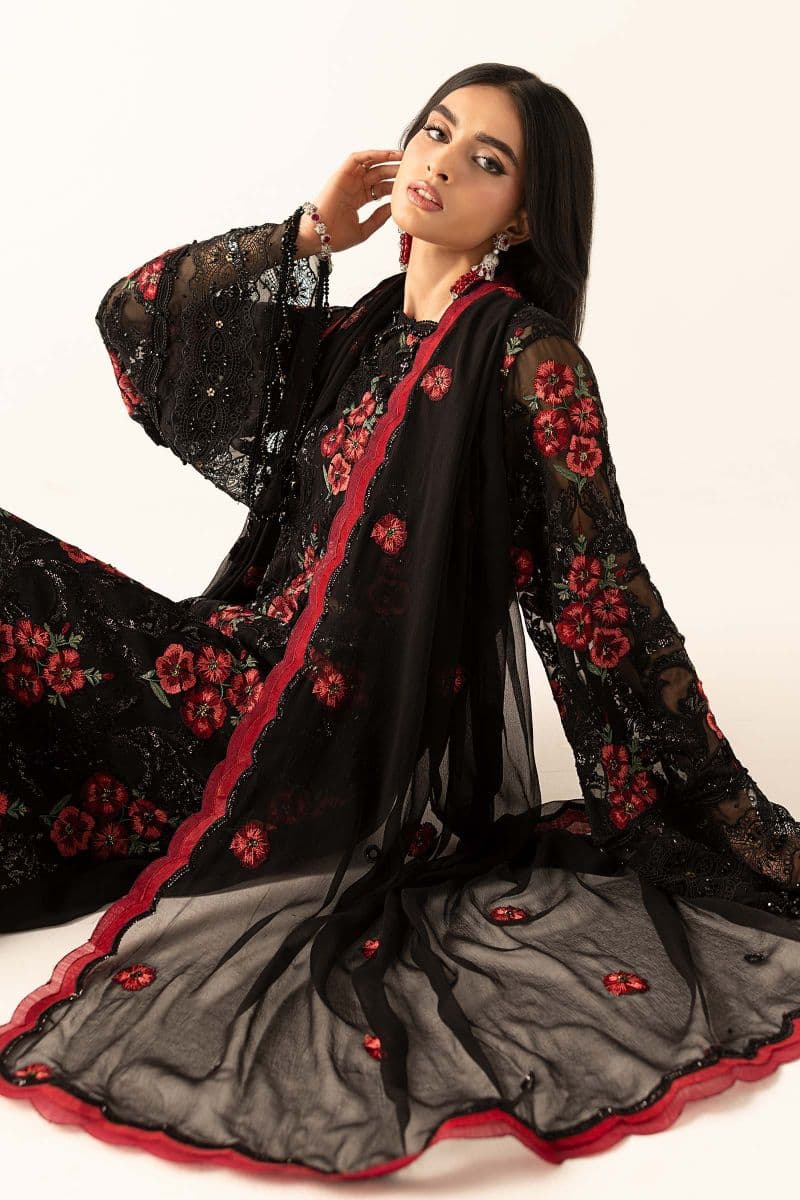 Embroidered Chiffon Fabric (3Pcs) thumbnail