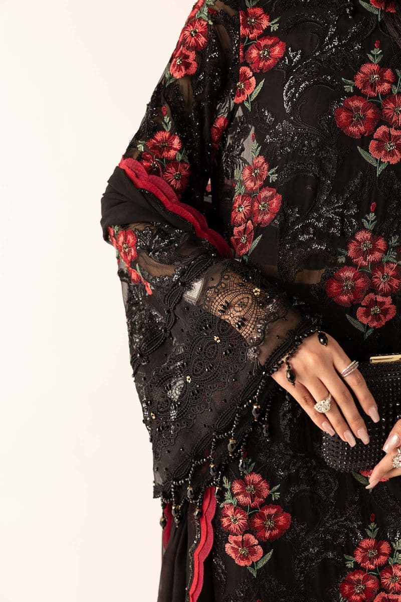 Embroidered Chiffon Fabric (3Pcs) thumbnail