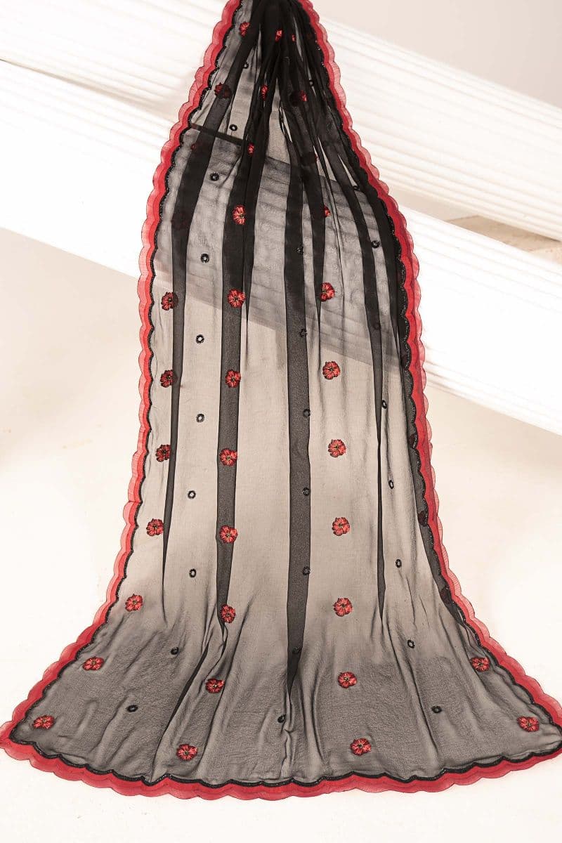 Embroidered Chiffon Fabric (3Pcs) thumbnail