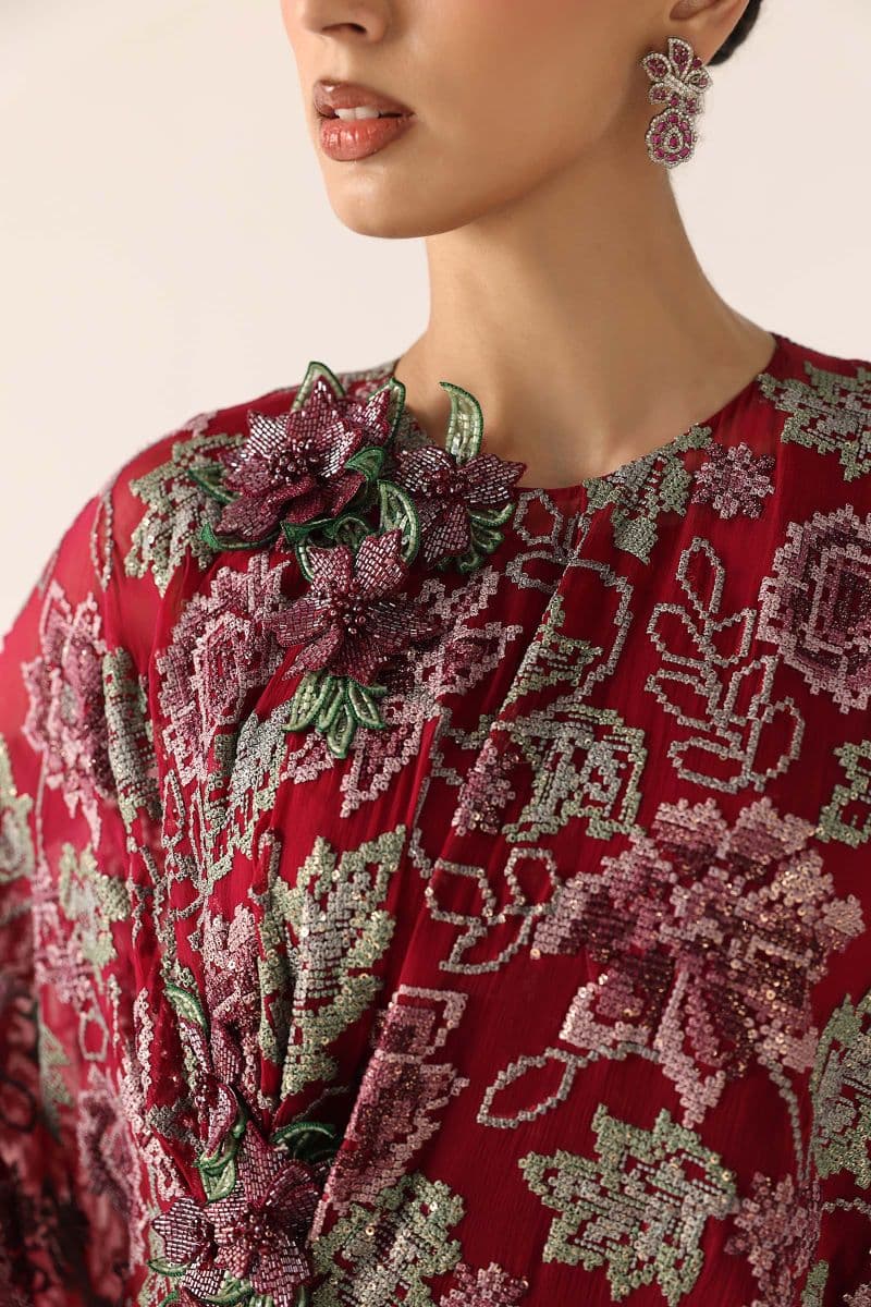 Embroidered Chiffon Fabric (3Pcs) thumbnail