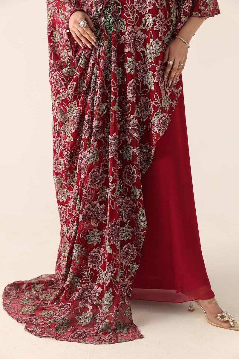 Embroidered Chiffon Fabric (3Pcs) thumbnail