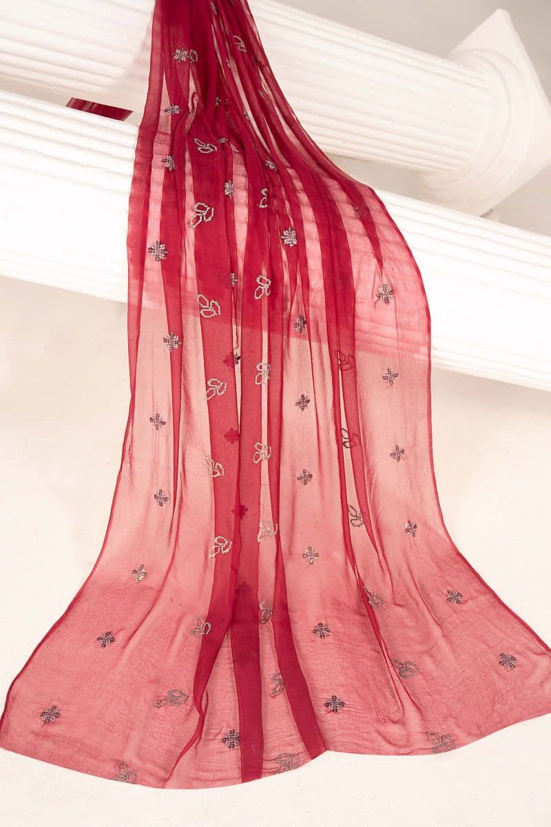 Embroidered Chiffon Fabric (3Pcs) thumbnail