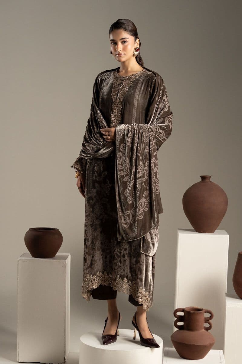 3 Piece Embroidered Palachi Suit