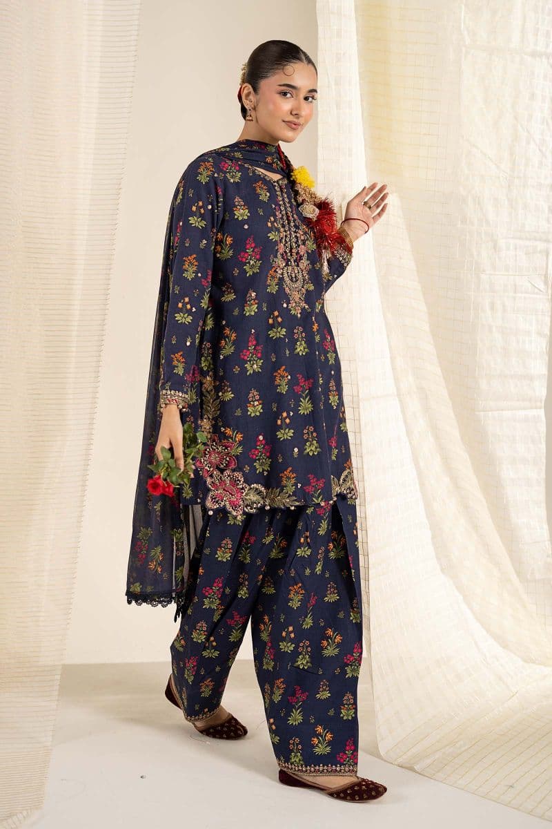 3 Piece Embroidered Khaddar Suit thumbnail