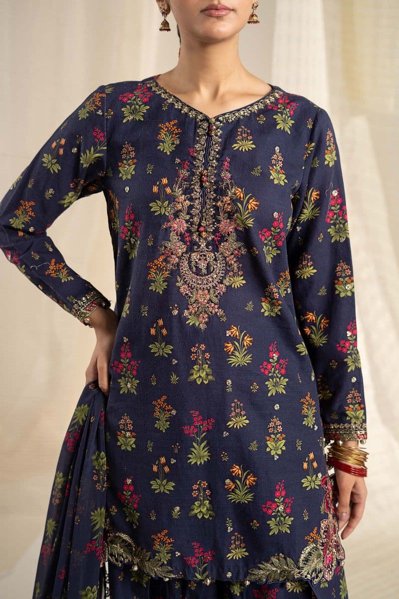 3 Piece Embroidered Khaddar Suit thumbnail