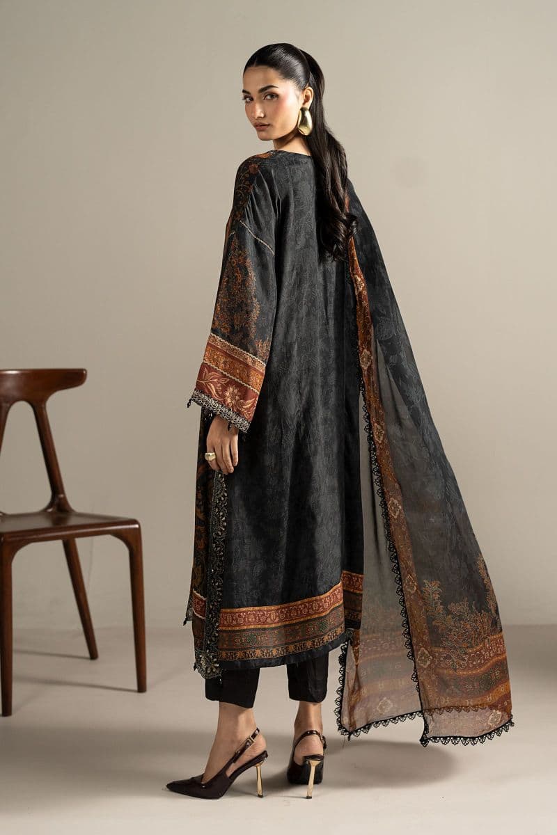 3 Piece Embroidered Raw Silk Suit thumbnail