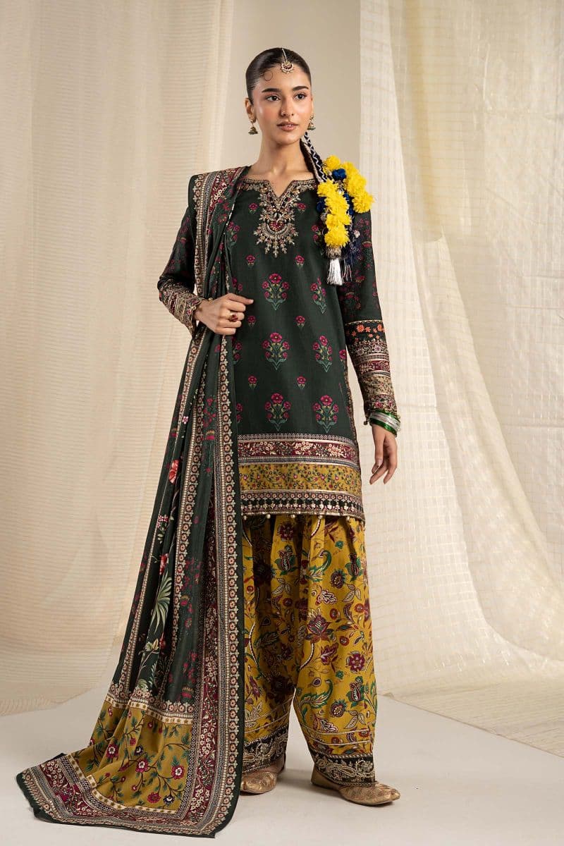 3 Piece Embroidered Khaddar Suit thumbnail