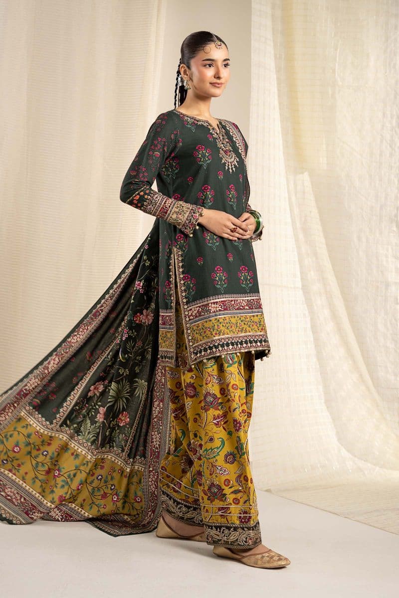 3 Piece Embroidered Khaddar Suit thumbnail