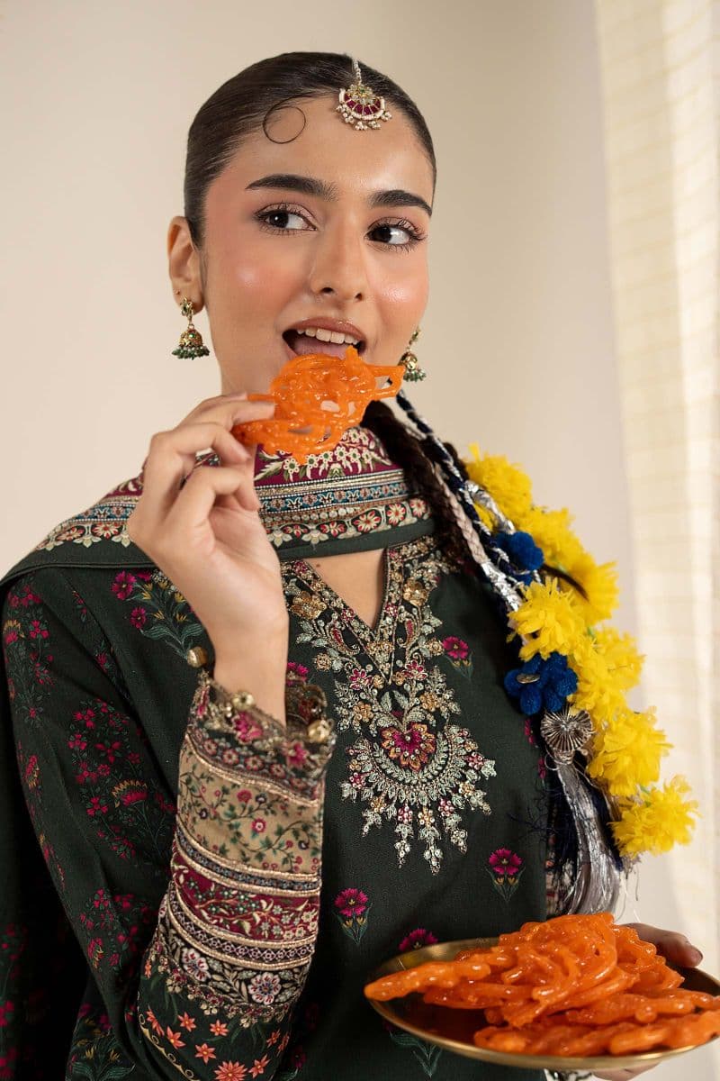 3 Piece Embroidered Khaddar Suit thumbnail