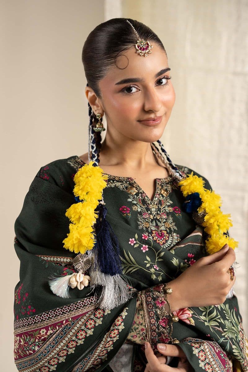 3 Piece Embroidered Khaddar Suit thumbnail