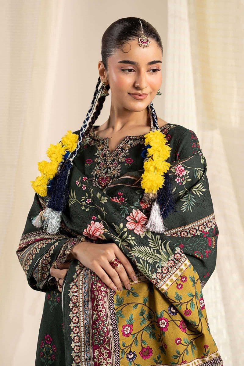 3 Piece Embroidered Khaddar Suit thumbnail