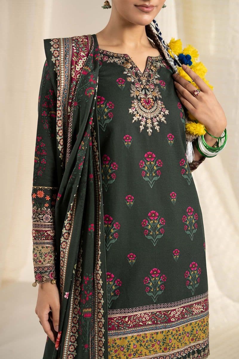 3 Piece Embroidered Khaddar Suit thumbnail