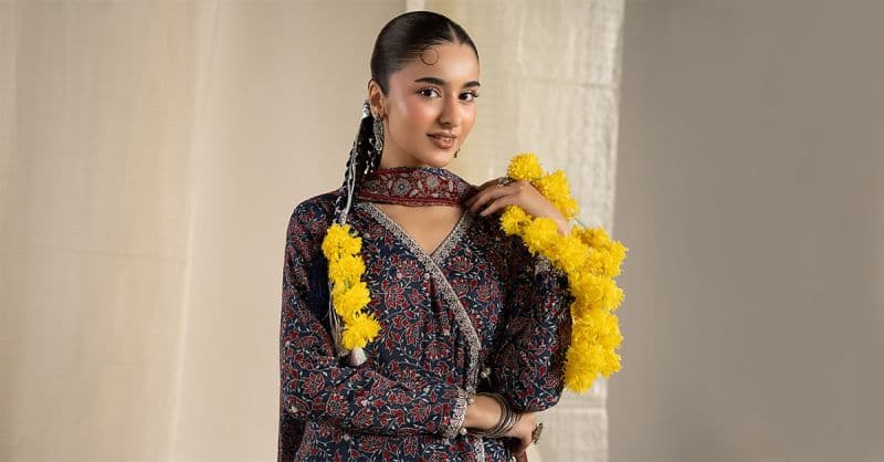 3 Piece Embroidered Raw Silk Suit thumbnail