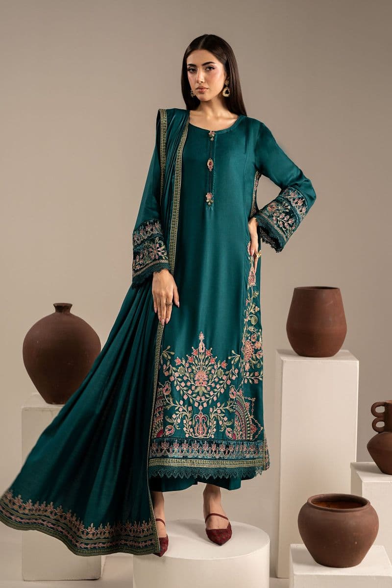 3 Piece Embroidered Marina Twill Suit