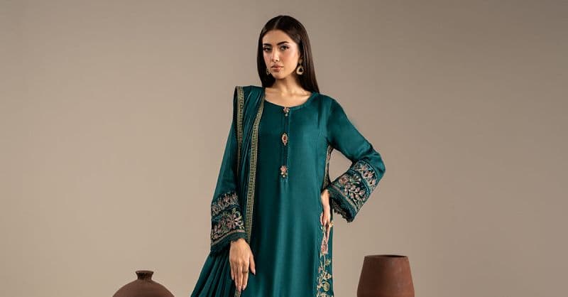 3 Piece Embroidered Marina Twill Suit
