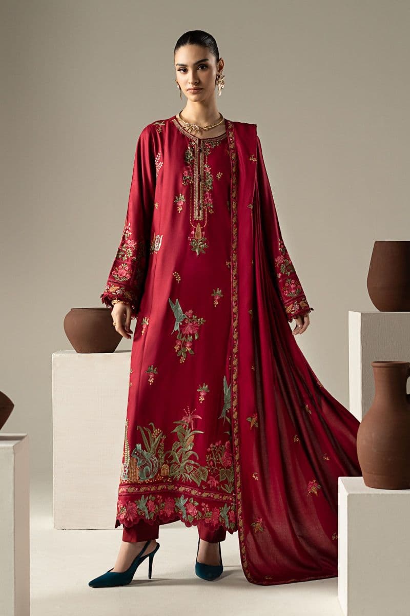 3 Piece Embroidered Linen Suit thumbnail