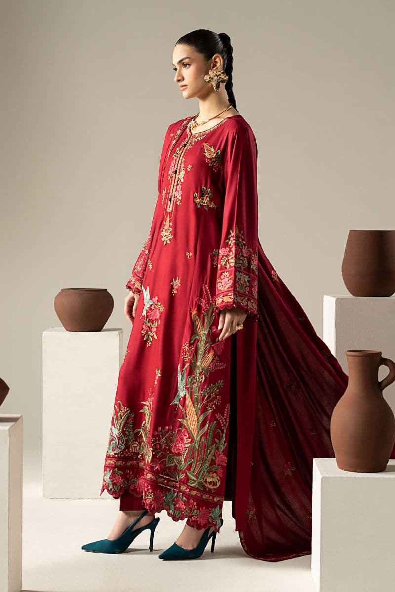 3 Piece Embroidered Linen Suit thumbnail