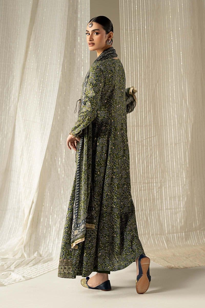 3 Piece Embroidered Raw Silk Suit thumbnail