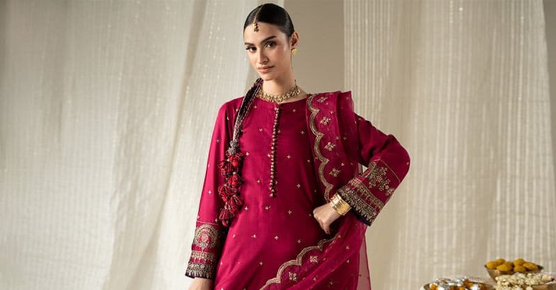 3 Piece Embroidered Linen Suit thumbnail