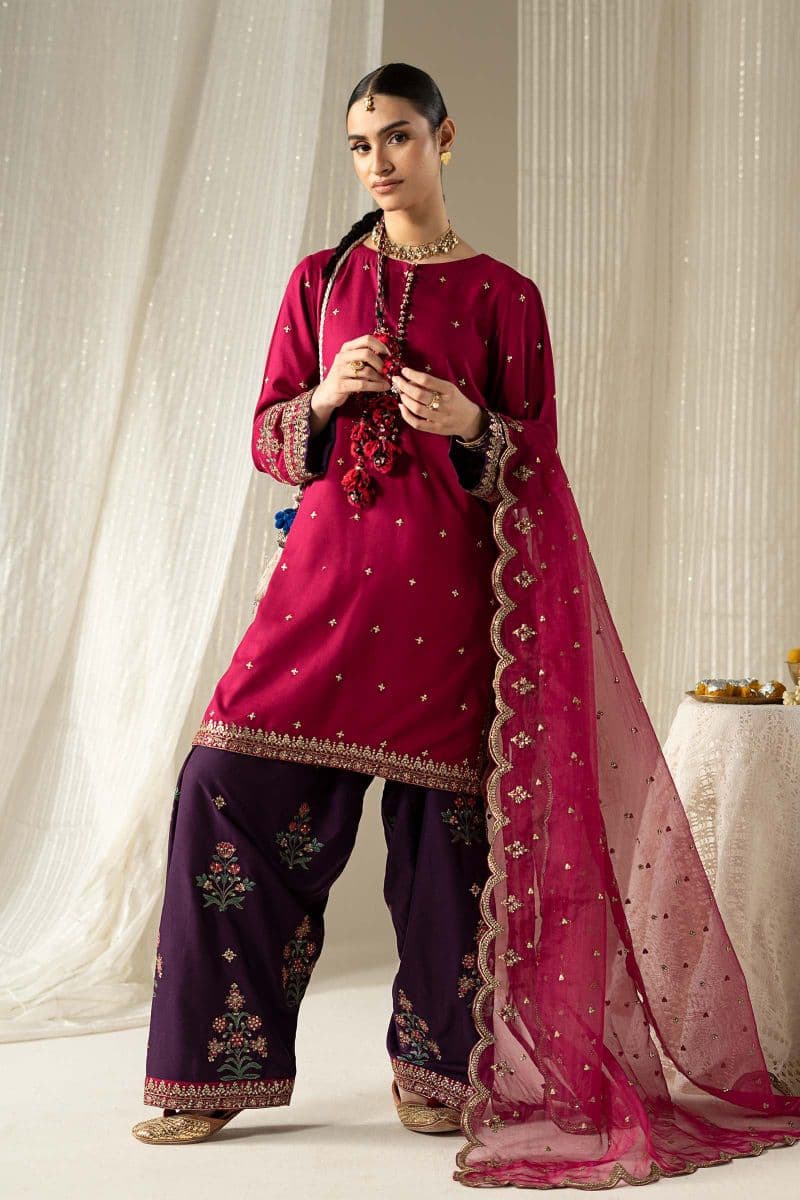 3 Piece Embroidered Linen Suit thumbnail
