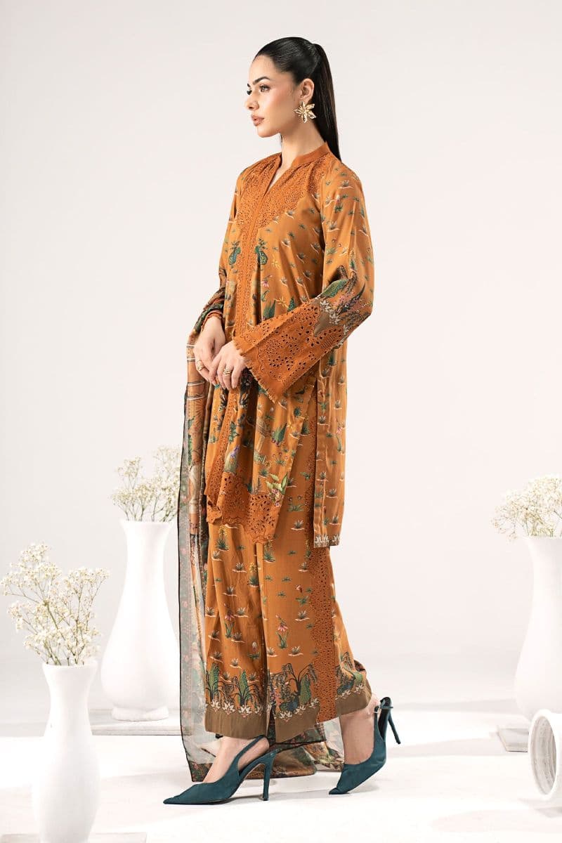 3 Piece Embroidered Linen Suit thumbnail