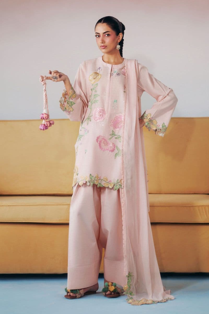 3 Piece Embroidered Dobby Lawn Suit thumbnail