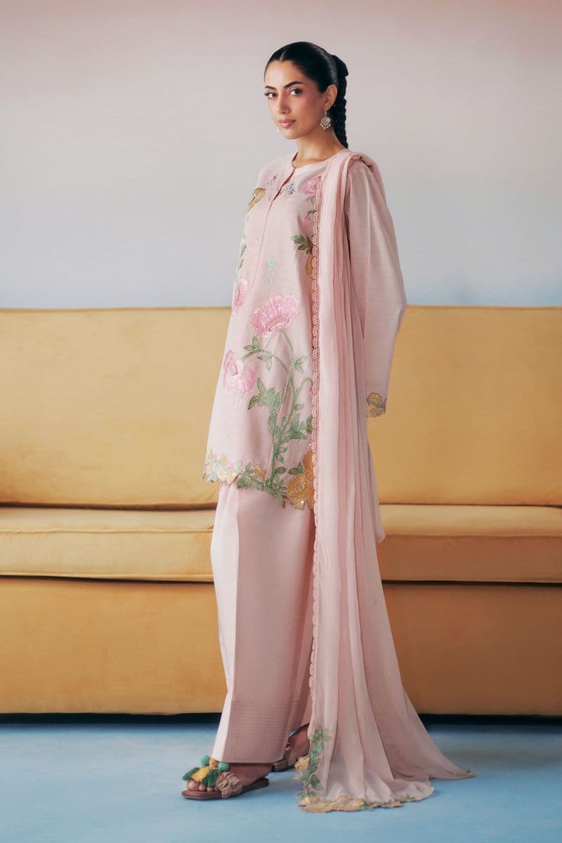 3 Piece Embroidered Dobby Lawn Suit thumbnail