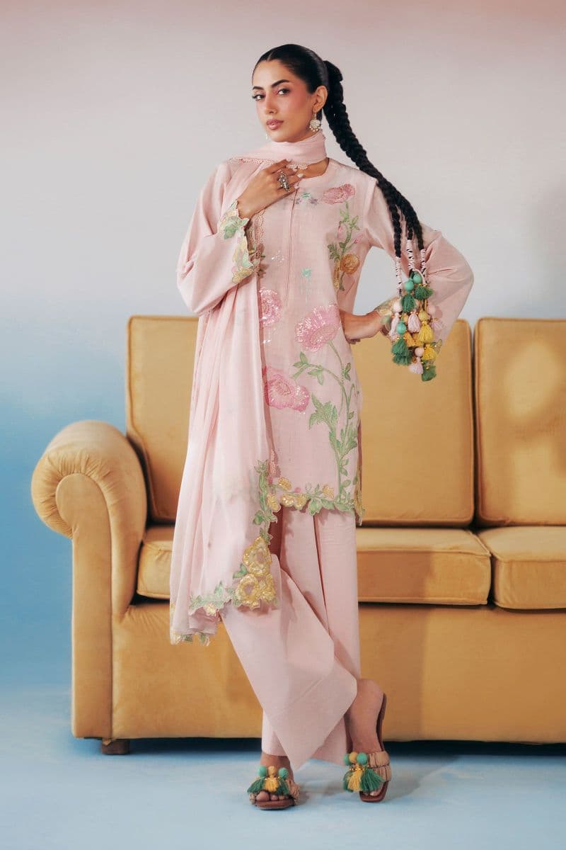 3 Piece Embroidered Dobby Lawn Suit thumbnail
