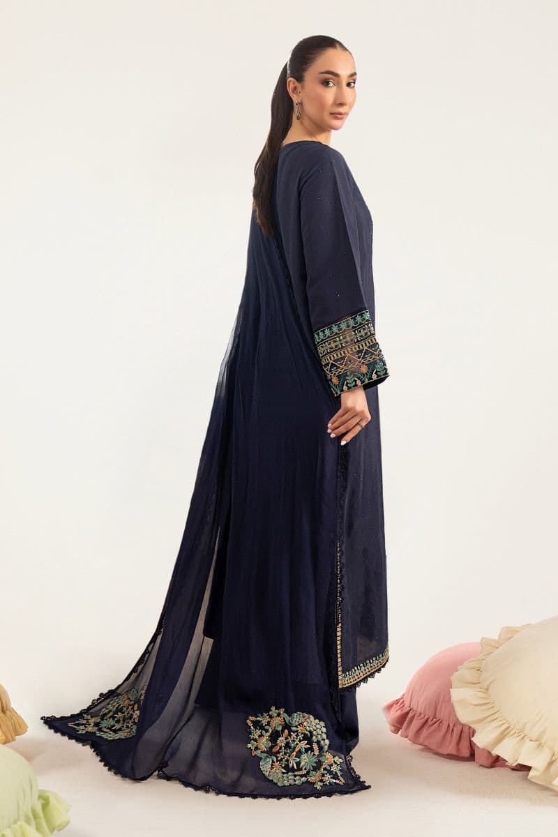 3 Piece Embroidered Raw Silk Suit thumbnail