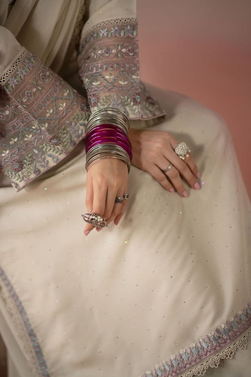 3 Piece Embroidered Raw Silk Suit thumbnail