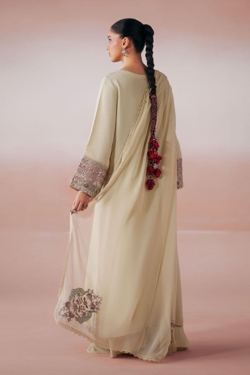 3 Piece Embroidered Raw Silk Suit thumbnail