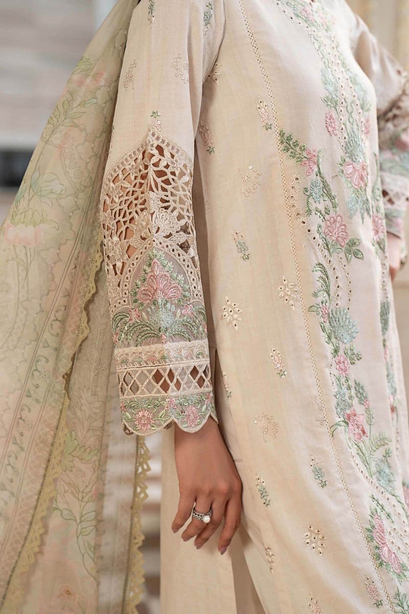 3 Piece Embroidered Self Jacquard Lawn Suit thumbnail