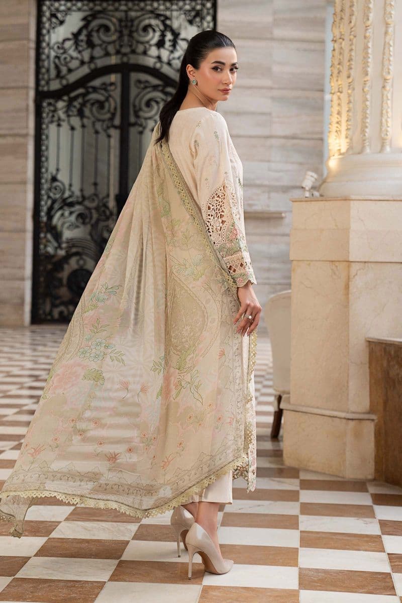 3 Piece Embroidered Self Jacquard Lawn Suit thumbnail