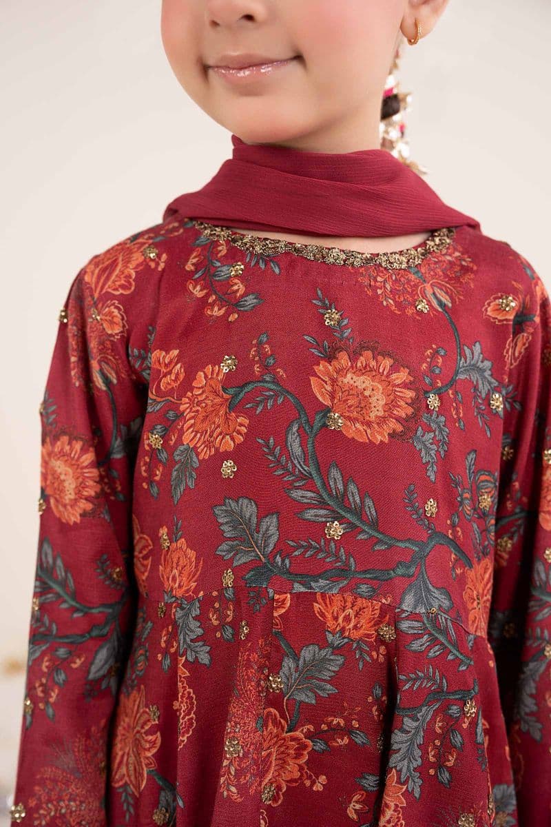 3 Piece Embroidered Raw Silk Suit thumbnail