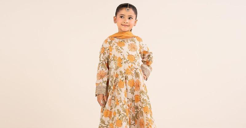 3 Piece Embroidered Raw Silk Suit