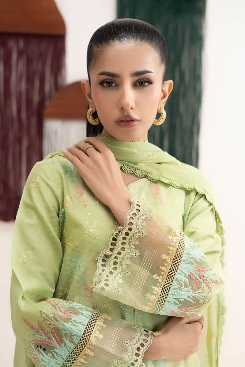 3 Piece Embroidered Dobby Lawn Suit thumbnail