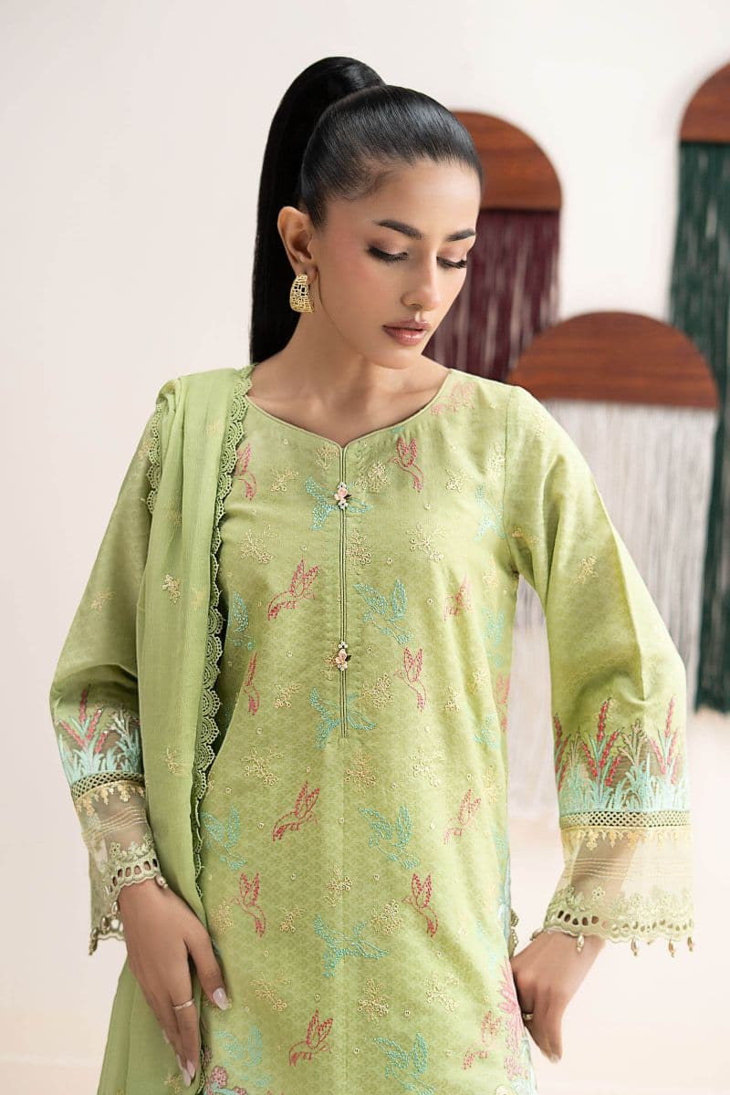 3 Piece Embroidered Dobby Lawn Suit thumbnail