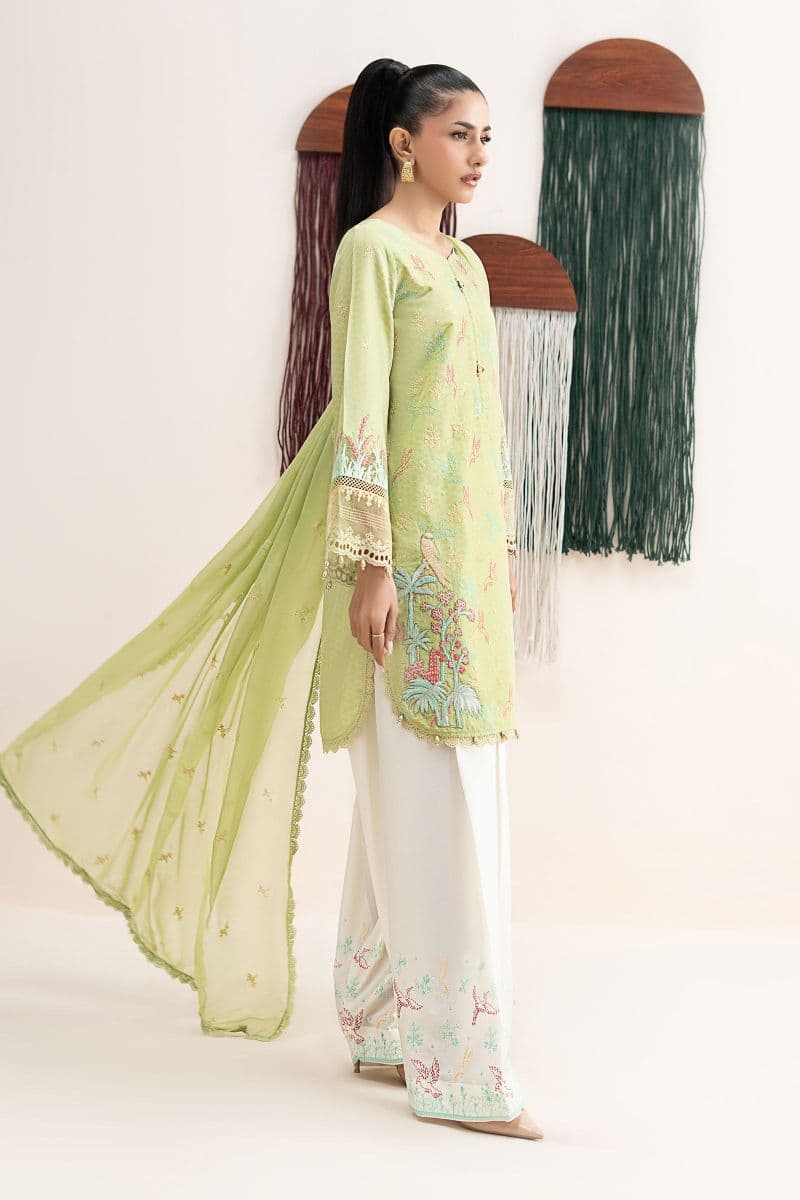 3 Piece Embroidered Dobby Lawn Suit thumbnail