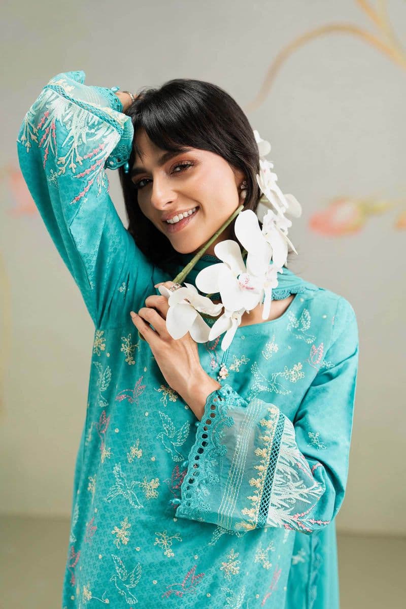 3 Piece Embroidered Dobby Lawn Suit thumbnail